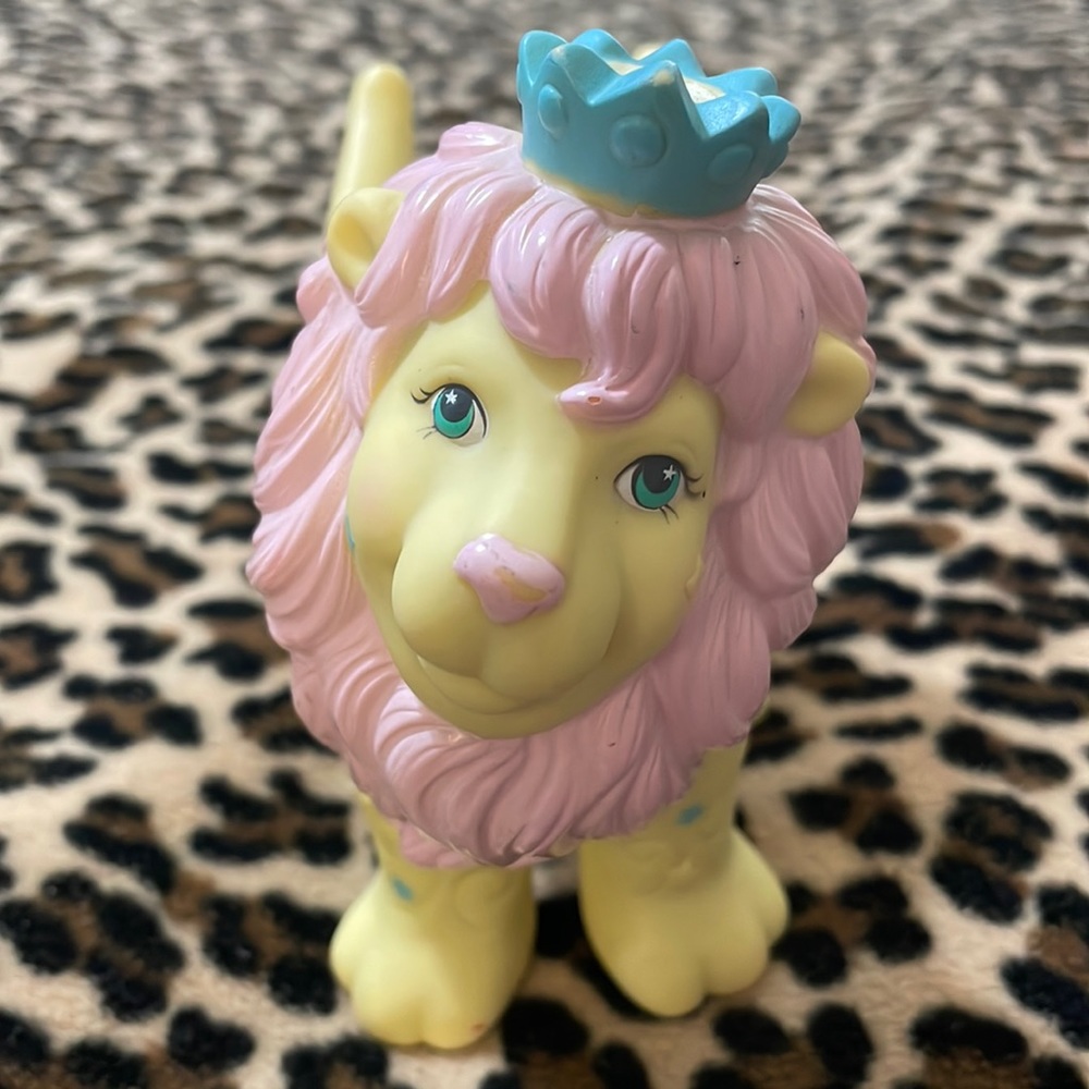 1986 MOONDREAMERS Roary Flying Lion Doll Figure 80s Vintage Hasbro Pastel Stars